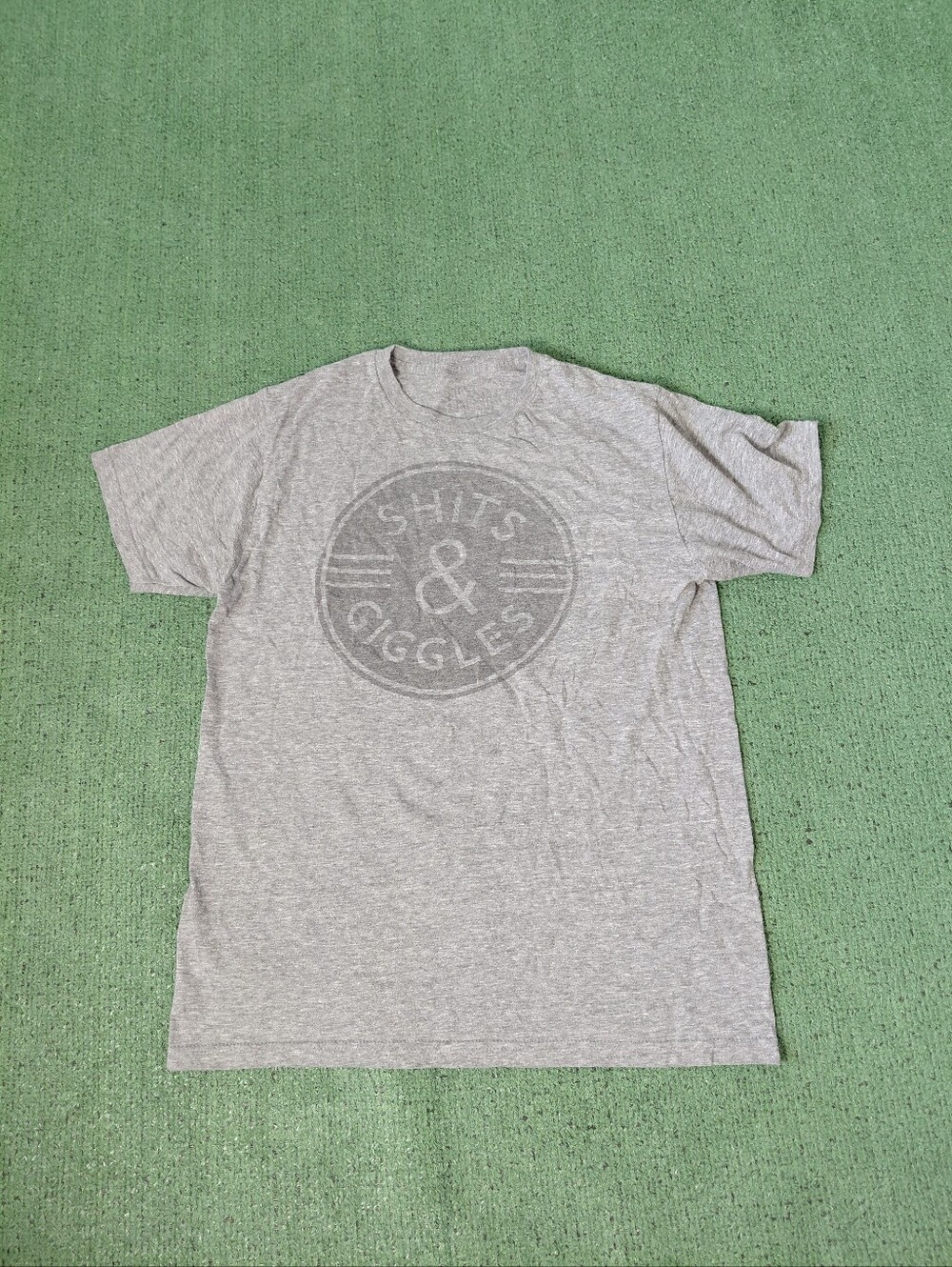 Giggles Funny Quote Gray T Shirt Sz Medium